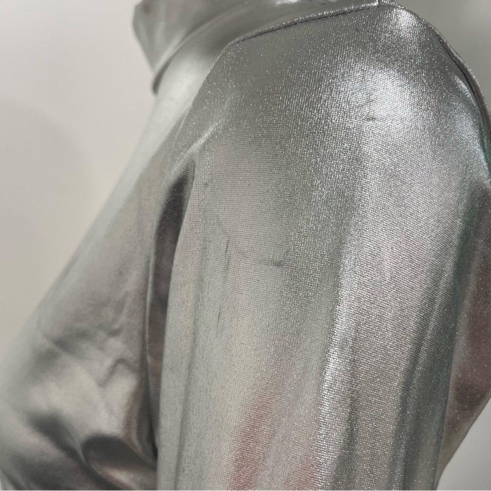 Elegant Silver Women's Metallic Bodysuit - Picture 15 of 16